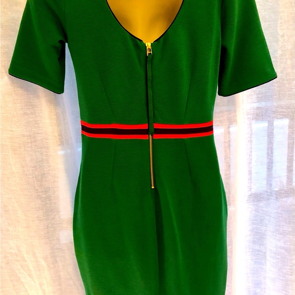 Boden dress size 6 US - gorgeous green with pink accent - Picture 3 of 7
